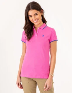 U.S. Polo Assn. TIPPED SOLID POLO SHIRT -Glimmera Cloth Shop 213160ZH PKPZ 75728