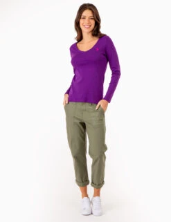 U.S. Polo Assn. LONG SLEEVE V-NECK T-SHIRT -Glimmera Cloth Shop 213285RB KNGP 80072