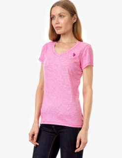 U.S. Polo Assn. SPACE DYE V-NECK T-SHIRT -Glimmera Cloth Shop 214239PO PKDM 10804