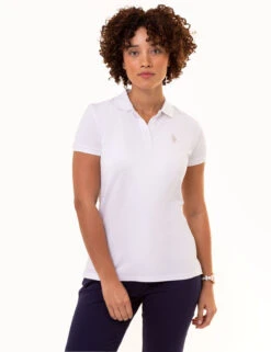 U.S. Polo Assn. SOLID PIQUE POLO SHIRT -Glimmera Cloth Shop 214894ZH WHIT 1149
