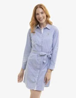 U.S. Polo Assn. STRIPED MULTI-COLORED LOGO OXFORD DRESS