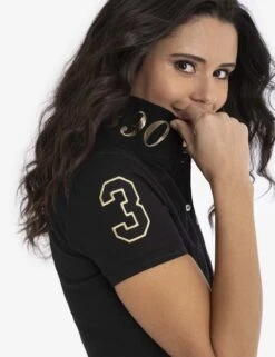 U.S. Polo Assn. USPA METALLIC PRINT POLO SHIRT 27 U.S. Polo Assn. USPA METALLIC PRINT POLO SHIRT -Glimmera Cloth Shop 214968ZH BLCK 6518