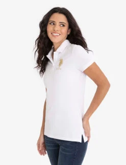 U.S. Polo Assn. USPA METALLIC PRINT POLO SHIRT 35 U.S. Polo Assn. USPA METALLIC PRINT POLO SHIRT -Glimmera Cloth Shop 214968ZH WHTG 6089