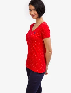 U.S. Polo Assn. DOT V-NECK T-SHIRT -Glimmera Cloth Shop 21497006 RCRD 43751