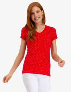 U.S. Polo Assn. DOT V-NECK T-SHIRT -Glimmera Cloth Shop 21497006 RCRD 1 283cbb44 3c49 4e5e 8628 675200c26c7c