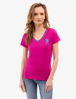 U.S. Polo Assn. NEON V-NECK T-SHIRT -Glimmera Cloth Shop 2149720H HSDF 83104