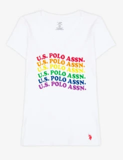 U.S. Polo Assn. USPA RAINBOW WAVE GRAHIC T-SHIRT -Glimmera Cloth Shop 2151400H OPWH