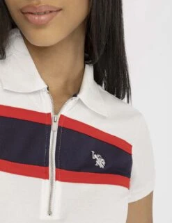 U.S. Polo Assn. STRIPE ZIP UP POLO SHIRT -Glimmera Cloth Shop 215174ZH OPWH 2779