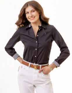 U.S. Polo Assn. SOLID STRETCH POPLIN SHIRT
