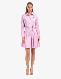 U.S. Polo Assn. DOT PRINT YOKE SKIRT DRESS