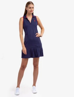 U.S. Polo Assn. SLEEVELESS SPLIT NECK TENNIS DRESS -Glimmera Cloth Shop 215586ZH CLNV 54912