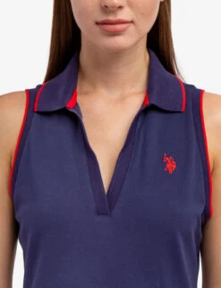 U.S. Polo Assn. SLEEVELESS SPLIT NECK TENNIS DRESS -Glimmera Cloth Shop 215586ZH CLNV 54918
