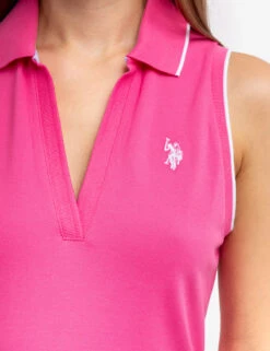 U.S. Polo Assn. SLEEVELESS SPLIT NECK TENNIS DRESS -Glimmera Cloth Shop 215586ZH PSNG 54824