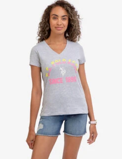 U.S. Polo Assn. ARCHED LOGO GRAPHIC T-SHIRT -Glimmera Cloth Shop 2156281D LTGY 48364