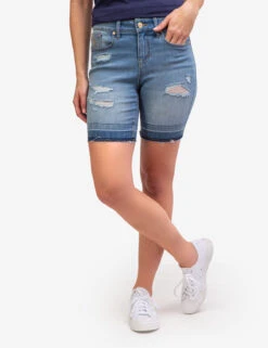 U.S. Polo Assn. DESTRUCTED BERMUDA SHORTS -Glimmera Cloth Shop 215640MW BLUE 43481