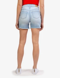 U.S. Polo Assn. HIGH RISE DESTRUCTED STAR DENIM SHORTS -Glimmera Cloth Shop 215643L2 BLUE 41692