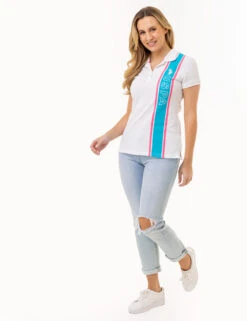 U.S. Polo Assn. USPA GRPAHIC STRIPE POLO SHIRT -Glimmera Cloth Shop 215684ZH WHIT 3444