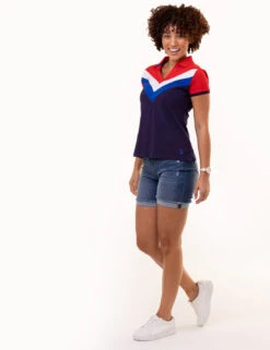 U.S. Polo Assn. OPEN PLACKET CHEVRON POLO SHIRT -Glimmera Cloth Shop 215688ZH EVBL 1599