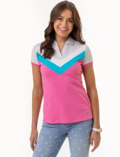 U.S. Polo Assn. OPEN PLACKET CHEVRON POLO SHIRT