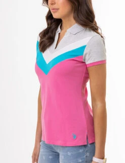 U.S. Polo Assn. OPEN PLACKET CHEVRON POLO SHIRT -Glimmera Cloth Shop 215688ZH NEWP 1041