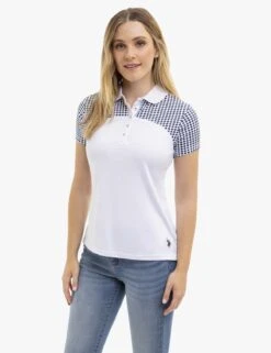 U.S. Polo Assn. DOT PRINT COLORBLOCK POLO SHIRT