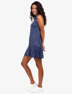 U.S. Polo Assn. ZIP UP FLOUNCE PRINTED POLO DRESS -Glimmera Cloth Shop 2157121T CLNV 60978