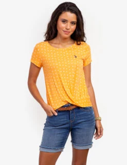 U.S. Polo Assn. TWIST FRONT CREW NECK T-SHIRT