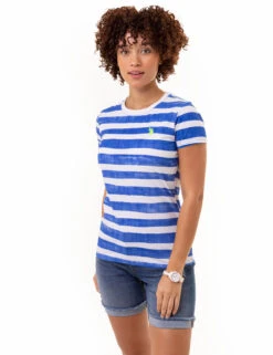 U.S. Polo Assn. PAINT STRIPE CREW NECK T-SHIRT -Glimmera Cloth Shop 21571806 BLRF 0637