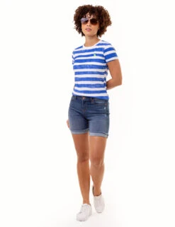 U.S. Polo Assn. PAINT STRIPE CREW NECK T-SHIRT -Glimmera Cloth Shop 21571806 BLRF 0642