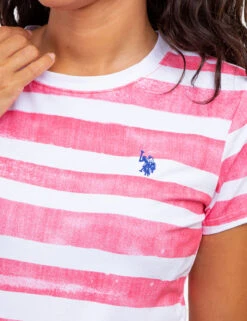 U.S. Polo Assn. PAINT STRIPE CREW NECK T-SHIRT -Glimmera Cloth Shop 21571806 CYCO 61108