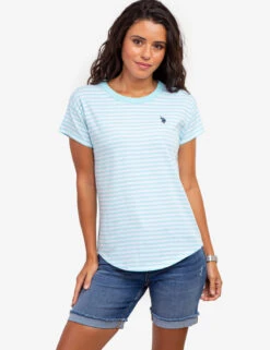 U.S. Polo Assn. CONTRAST RINGER STRIPE CREW T-SHIRT -Glimmera Cloth Shop 2157191F ESYT 61396