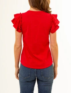 U.S. Polo Assn. FLUTTER SLEEVE CREW NECK T-SHIRT -Glimmera Cloth Shop 2157221H ERED 86020