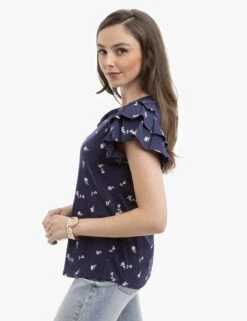 U.S. Polo Assn. FLUTTER SLEEVE PRINTED T-SHIRT -Glimmera Cloth Shop 2157231H CLNV 14550