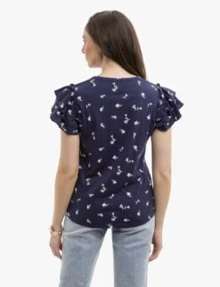 U.S. Polo Assn. FLUTTER SLEEVE PRINTED T-SHIRT -Glimmera Cloth Shop 2157231H CLNV 14554