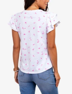 U.S. Polo Assn. FLUTTER SLEEVE PRINTED T-SHIRT -Glimmera Cloth Shop 2157231H WHIT 61206