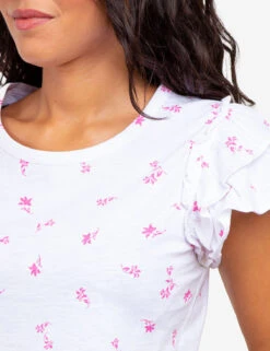 U.S. Polo Assn. FLUTTER SLEEVE PRINTED T-SHIRT -Glimmera Cloth Shop 2157231H WHIT 61208