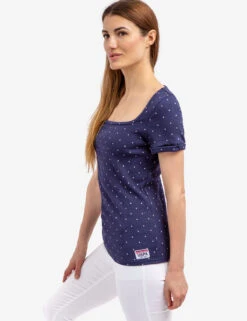 U.S. Polo Assn. RIB SQUARE NECK DOT T-SHIRT -Glimmera Cloth Shop 21573167 CLNV 54983