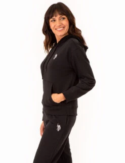 U.S. Polo Assn. HIGH LOW MULTI TONAL LOGO HOODIE -Glimmera Cloth Shop 2158098Q BLCK 77661