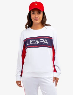 U.S. Polo Assn. USPA PULLOVER WITH PIPING -Glimmera Cloth Shop 2158138Q WHIT 64695