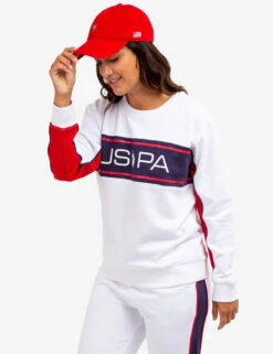 U.S. Polo Assn. USPA PULLOVER WITH PIPING -Glimmera Cloth Shop 2158138Q WHIT 64701