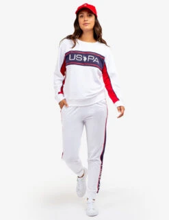 U.S. Polo Assn. USPA PULLOVER WITH PIPING -Glimmera Cloth Shop 2158138Q WHIT 64706