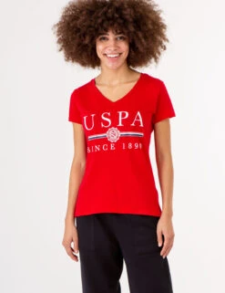 U.S. Polo Assn. USPA MEDALLION V-NECK T-SHIRT -Glimmera Cloth Shop 2158451D ERED 72756
