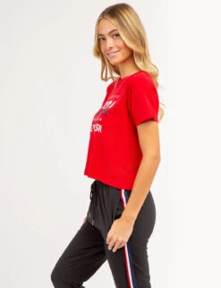 U.S. Polo Assn. AMERICANA USPA CREW NECK T-SHIRT -Glimmera Cloth Shop 2158461D ERED 65809