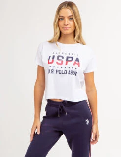 U.S. Polo Assn. AMERICANA USPA CREW NECK T-SHIRT -Glimmera Cloth Shop 2158461D WHIT 65886