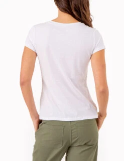 U.S. Polo Assn. USPA STUD EMBELLISHED V-NECK T-SHIRT -Glimmera Cloth Shop 2158491D WHIT 80087