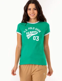 U.S. Polo Assn. VARSITY PRINT RINGER T-SHIRT -Glimmera Cloth Shop 2158501D DPGN 80155