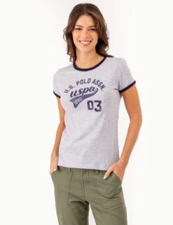 U.S. Polo Assn. VARSITY PRINT RINGER T-SHIRT -Glimmera Cloth Shop 2158501D LGHT 80105