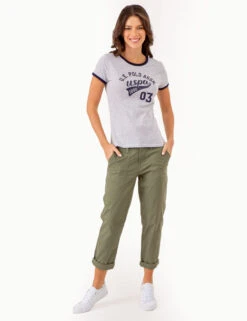 U.S. Polo Assn. VARSITY PRINT RINGER T-SHIRT -Glimmera Cloth Shop 2158501D LGHT 80111