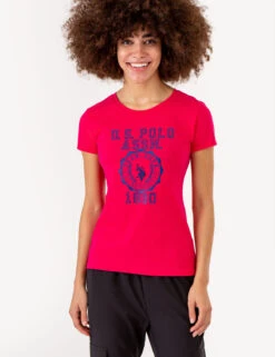 U.S. Polo Assn. CREST PRINT SCOOP NECK T-SHIRT -Glimmera Cloth Shop 2158521H ELFU 72803
