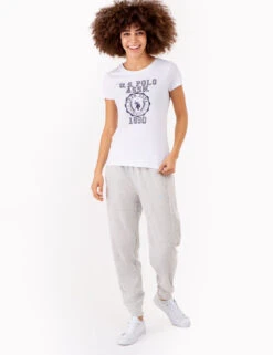 U.S. Polo Assn. CREST PRINT SCOOP NECK T-SHIRT -Glimmera Cloth Shop 2158521H WHIT 72938